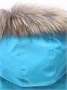 Парка зимняя подростковая для мальчика с капюшоном и мехом голубого цвета 9537Gl 990161437