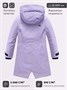 Парка зимняя подростковая для девочки с капюшоном сиреневого цвета 9538Sn 175252761
