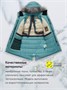Куртка парка зимняя детская подростковая для девочки с капюшоном и мехом зеленого цвета 9444Z 242107637