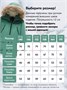 Куртка парка зимняя подростковая для девочки с капюшоном и мехом зеленого цвета 9448Z 1712113981