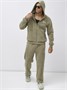 Спортивный костюм мужской демисезонный на флисе цвета хаки 328Kh 260670230