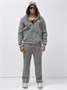 Спортивный костюм мужской демисезонный на флисе серого цвета 328Sr 1318438990