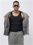 Спортивный костюм мужской демисезонный на флисе серого цвета 328Sr 1318438990