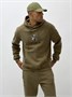 Спортивный костюм мужской демисезонный на флисе цвета хаки 332Kh 806630908