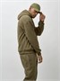 Спортивный костюм мужской демисезонный на флисе цвета хаки 332Kh 806630908