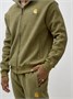 Спортивный костюм мужской демисезонный на флисе цвета хаки 339Kh 1319345798