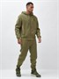 Спортивный костюм мужской демисезонный на флисе цвета хаки 340Kh 11237010