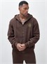 Спортивный костюм мужской демисезонный на флисе коричневого цвета 340K 1239416858
