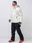 Горнолыжный костюм анорак мужской зимний белого цвета 389Bl 1804321293