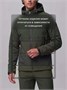 Мужской костюм спортивный софтшелл с флисом и мембраной цвета хаки 09611Kh 132237920