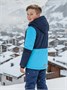 Горнолыжный костюм зимний для мальчика темно-синего цвета 9423TS 1136310827