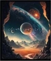 Тетрадь 170х203, 48 л. скрепка COSMIC LANDSCAPE 1812363779