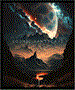 Тетрадь 170х203, 48 л. скрепка COSMIC LANDSCAPE 1812363779