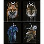 Тетрадь общая 48 листов на скрепке "Lunar dark Animals" 1468971659