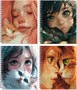 Тетрадь общая "Anime cats", 96 л., гребень 389161998