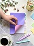 НОВИНКА! Блокнот А5 60 л. Pastel Collection Purple/Pink, с обложкой из двухстроннего двухцветного пластика, на металлическом гребне 482203285