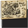 Блокнот-скетчбук SKETCHBOOK BLACK MINI А6 20 листов с черной бумагой на металлическом гребне 38213074