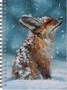 Блокнот для зарисовок SKETCHBOOK А5 с жесткой ламинированной обложкой 60л. "Снежный лисенок" 1185246813