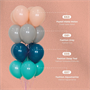Шар (12''/30 см), Глубокий бирюзовый (035), пастель, 50 шт., 404639 1156920296