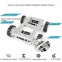 35 кг сверхмощная тележка с колесом Mecanum 4WD, всенаправленный мобильный робот с металлическим шасси двигателя для исследований, программируемый робот 1005008578526380