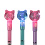 78663 Ручка шариковая механическая Кошка с LED подсветкой, синяя, 0,7 мм, в ассортименте 303671697