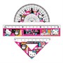 78335 Набор линеек Hello Kitty: линейка, линейка-треугольник, транспортир, 3 шт., в ПВХ конверте 583717290