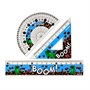 76877 Набор линеек My game: линейка, линейка-треугольник, транспортир, 3 шт., в ПВХ конверте 1300661031