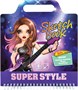 89636 Блокнот с трафаретами и наклейками Superstyle 200*220мм. 4 дизайна. В наборе:5 декоративных страниц, лист с наклейками, 2листа с трафаретами, 36страниц с эскизами 16149067