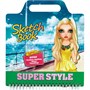 89636 Блокнот с трафаретами и наклейками Superstyle 200*220мм. 4 дизайна. В наборе:5 декоративных страниц, лист с наклейками, 2листа с трафаретами, 36страниц с эскизами 16149067