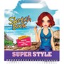 89636 Блокнот с трафаретами и наклейками Superstyle 200*220мм. 4 дизайна. В наборе:5 декоративных страниц, лист с наклейками, 2листа с трафаретами, 36страниц с эскизами 16149067