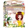 89635 Блокнот с трафаретами и наклейками Superstyle185*185мм. 4 дизайна.В наборе:инструкция, лист с наклейками, 2 листа с трафаретами, 24 листа с эскизами 2034203711