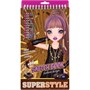89634 Блокнот с трафаретами и наклейками Superstyle 140*240мм. В наборе: 1 лист со стразами, инструкция, 3 листа с наклейками, 5 листов с трафаретами, 36 листов с эскизами, 4 дизайна. 858847894
