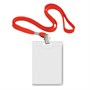 91638 Табличка-идентификатор 90*58 мм вертикальный (пластиковый), с красной лентой (полиэстер) 42см 417308672