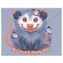 74966 Папка-конверт на кнопке А4, пластик, Опоссум, 180 мкм, двусторонняя печать 883914912