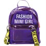 89432 Рюкзак детский Fashion Mini Girl, 1 отделение на молнии, размер 22х19х11 см, материал ПВХ, полупрозрачный фиолетовый, передний карман на молнии, регулируемые лямки на карабинах 443137727
