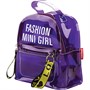 89432 Рюкзак детский Fashion Mini Girl, 1 отделение на молнии, размер 22х19х11 см, материал ПВХ, полупрозрачный фиолетовый, передний карман на молнии, регулируемые лямки на карабинах 443137727