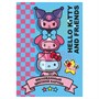 77117 Картон цветной "Hello Kitty and friends", 10 листов, 10 цветов (8 цветов +золото+серебро) мелованный односторонний – размер 205*294, в папке 913224556