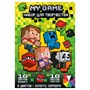 77114 Картон + Бумага My Game, картон мелованный односторонний 10 листов, 10 цветов (8 цветов +золото+серебро) + бумага мелованная односторонняя 10 цветов (8 цветов +золото+серебро) – размер 205*294, в папке 883967919