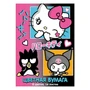 78589 Бумага цветная "Hello Kitty & friends", немелованная (газетка) односторонняя, на скрепке, обложка мелованная 150гр. 16 листов, 8 цветов, плотность блока 45-48,8м2 1883864334