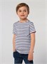 Футболка детская Miles Kids белая с темно-синим 87321265