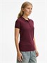 Рубашка поло женская Brandy Women, бордовая с белым 1254037454
