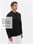 Рубашка поло мужская с длинным рукавом Perfect LSL Men, черная 475998428