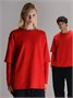 Футболка оверсайз с двойным рукавом Kosmos, красная 1539811859