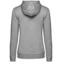 Толстовка с капюшоном женская Hoodie, серый меланж 1810637151