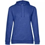 Толстовка с капюшоном женская Hoodie, ярко-синий меланж 1606625077