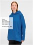 Худи оверсайз унисекс Tolla, синее (джинс) 853385485