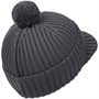 Вязаная шапка с козырьком Peaky, серая (антрацит) 630873574
