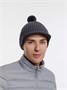 Вязаная шапка с козырьком Peaky, серая (антрацит) 630873574