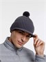 Вязаная шапка с козырьком Peaky, серая (антрацит) 630873574