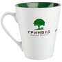Кружка New Bell матовая, белая с зеленым 78666773
